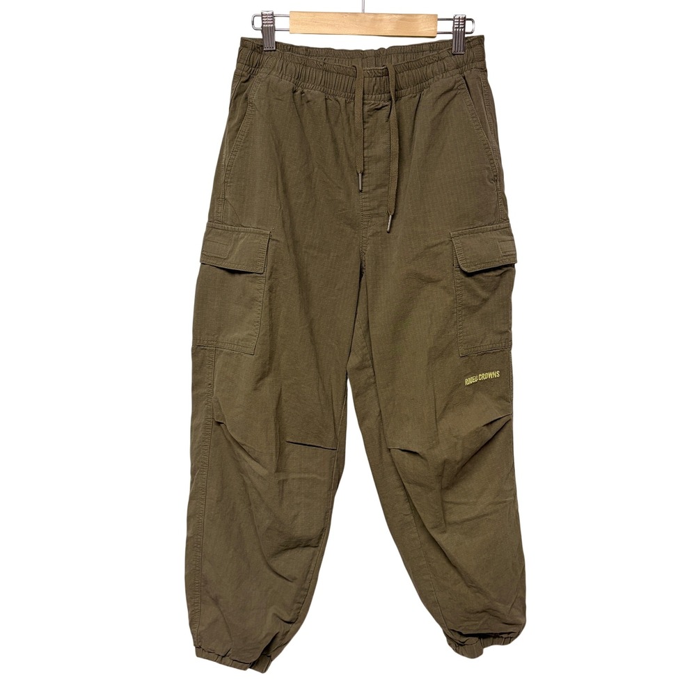 Rodeo Crowns Womens Ripstop Utility Cargo Joggers XS Olive Streetwear Gorpcore